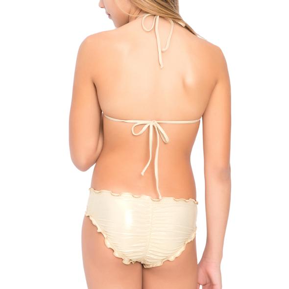 RAYITO DE SOL - Fringe Triangle Top Ruched Back Bikini