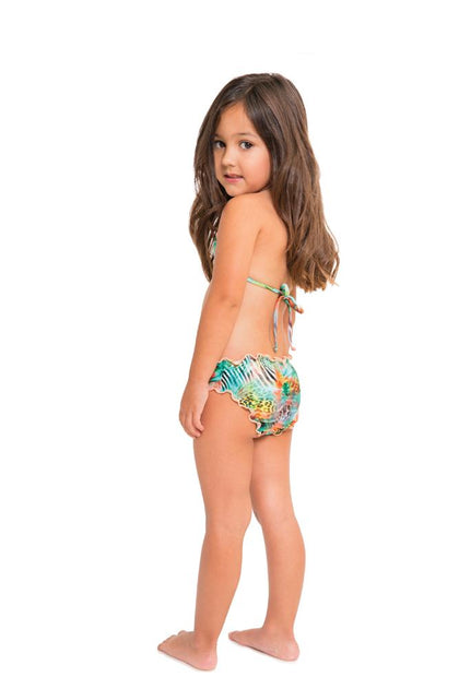 MIAMI NICE T - Wavey Triangle Top Ruched Back Bikini • Multicolor