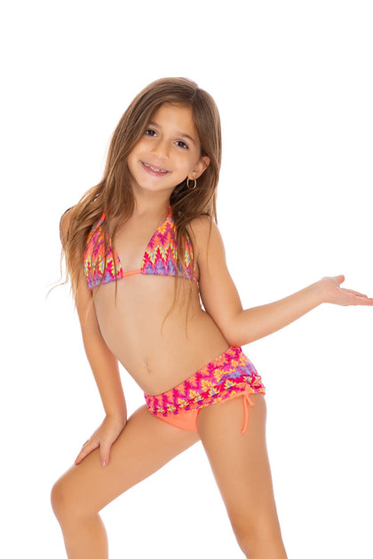 SONG OF THE SEA - Triangle Tops Skirt Bottom Bikini • Multicolor