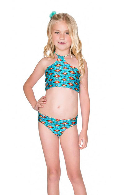 WILD HEART - Reversible Tankini Side Tab Bikini • Multicolor