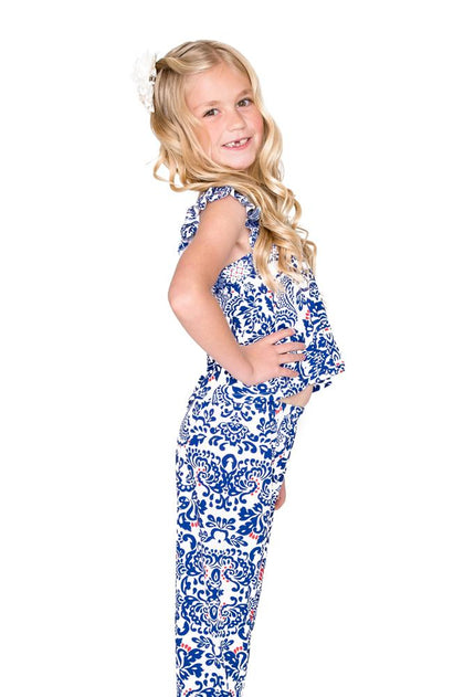 NAUGHTY GIRL - Ruffle Top Jogger Pant • Multicolor