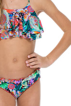 VIVA CUBA - Ruffle Layered Top Ruched Back Bikini • Multicolor