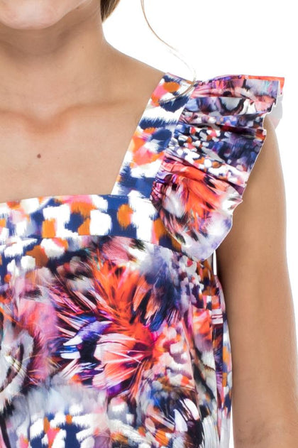 CIENFUEGOS - Ruffle Short Dress • Multicolor